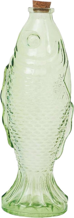 Groene vis fles met kurk - Batela