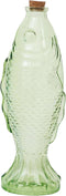 Groene vis fles met kurk - Batela
