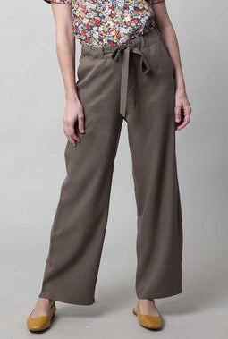 Groene wijde broek van Tencel