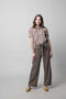 Groene wijde broek van Tencel
