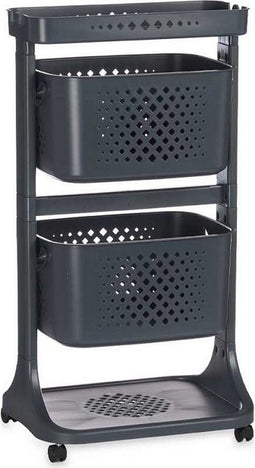 Groentetrolley Antraciet Polypropyleen (33 x 81 x 44 cm)