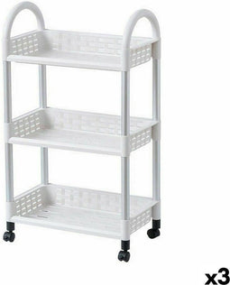Groentetrolley Confortime Aluminium Plastic 45 x 25 x 77 cm (3 Stuks)