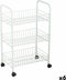 Groentetrolley Confortime Wit Metaal 3 Planken 40 x 26 x 62 cm (6 Stuks)