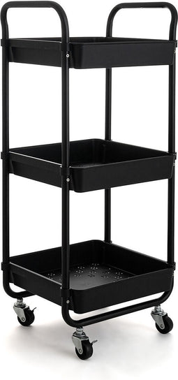 Groentetrolley Quid Apolo Zwart Metaal 34,5 x 29,5 x 77 cm