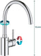 GROHE Concetto Keukenkraan - hoge draaibare uitloop - chroom - 32661003