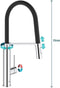 GROHE Concetto Keukenkraan - Hoge uitloop - 360° draaibereik - Met uittrekbare handdouche en 2 straalsoorten - Chroom