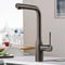 GROHE Essence New keukenkraan - Hoge uitloop - Met uittrekbare handdouche - Dual spray - Hard Graphite geborsteld (mat antraciet)