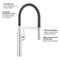 GROHE Essence New Professional Keukenkraan - Hoge draaibare uitloop - 2 straalopties - Chroom
