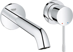 GROHE Essence New Wandgemonteerde Inbouw Wastafelkraan - afbouwdeel - exclusief inbouwdeel - chroom - Waterbesparend