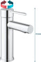 GROHE Essence New Wastafelkraan - lage uitloop - zonder waste - chroom - Waterbesparend