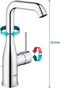 GROHE Essence New Wastafelkraan - Waterbesparend- draaibare uitloop - trekwaste - chroom - 32628001