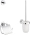 GROHE Essentials Accessoireset - Toiletrolhouder - Toiletborstelset - Haak - Supersteel (rvs)