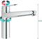 GROHE Eurodisc Cosmopolitan Keukenkraan - Lage uitloop - Chroom