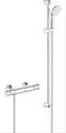 GROHE Grohtherm 800 Thermostatische Douchekraan - Met comfort doucheset - 15 cm hartafstand - Douchestang 90 cm
