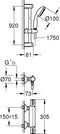 GROHE Grohtherm 800 Thermostatische Douchekraan - Met comfort doucheset - 15 cm hartafstand - Douchestang 90 cm
