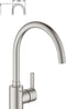 GROHE QuickFix Feel Mengkraan 1-Gats Met Instelbare Hoge Uitloop Supersteel RVS