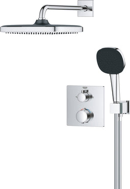 GROHE QuickFix Precision inbouw douchesysteem - Vierkant bedieningspaneel - Chroom