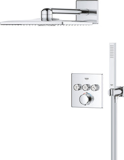 GROHE QuickFix Precision SmartControl inbouw douchesysteem - Vierkant - Chroom
