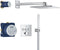 GROHE QuickFix Precision SmartControl inbouw douchesysteem - Vierkant - Chroom