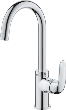 GROHE QuickFix Swift eengreepsmengkraan met draaibare uitloop en pop-up waste set - L-Size - Energie- en waterbesparend - Chroom