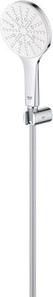 GROHE Rainshower SmartActive 130 Doucheset - 3 straalsoorten - wandhouder - chroom/moon white - 26581LS0