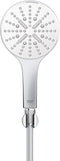 GROHE Rainshower SmartActive 130 Doucheset - 3 straalsoorten - wandhouder - chroom/moon white - 26581LS0