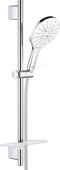 GROHE Rainshower SmartActive 150 Glijstangset - 60 cm - met zeepschaal - chroom/moon white - 26592LS0