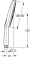 GROHE Rainshower SmartActive 150 Handdouche - Ø 15 cm - 3 straalsoorten - Chroom