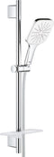 GROHE Rainshower SmartActive Cube 130 Glijstangset - 90 cm - met zeepschaal - chroom/moon white - 26587LS0