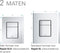 GROHE Skate S Cosmopolitan Bedieningspaneel Toilet - Dual flush - Chroom