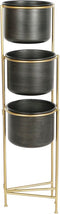 Grondlegger DKD Home Decor 30 x 21 x 80 cm Zwart Gouden Metaal