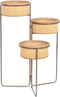 Grondlegger DKD Home Decor 55 x 42 x 79 cm Zwart Bruin Ijzer Bamboe Tropisch