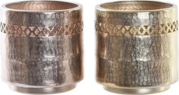 Grondlegger DKD Home Decor Gouden Koper Aluminium Arabisch (2 Stuks) (17 x 17 x 17 cm)