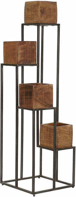 Grondlegger DKD Home Decor Metaal Mangohout (40 x 40 x 140 cm)
