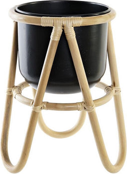 Grondlegger DKD Home Decor Natuurlijk Zwart Metaal Koloniaal Bamboe (26 x 26 x 40 cm)