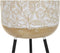 Grondlegger DKD Home Decor Zwart Gouden Metaal Wit Tweekleurig (26 x 26 x 70 cm)