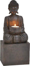 Groot Buddha beeld met theelichthouder - Waxinelichtjeshouder