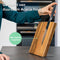 Groot Houten Messenblok Magnetisch Coninx Quin XL 27.5x27.5CM | Messenmagneet zonder messen | Messenhouder | Antislip - RVS-Acacia hout.