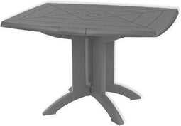 Grosfillex tuintafel vouwbaar kunsthars antraciet 118 x 77 cm