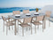 GROSSETO - Tuinset voor 6 - Beige/Zwart - Veiligheidsglas