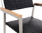 GROSSETO - Tuinset voor 6 wicker look - Grijs/Zwart - Graniet