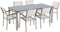 GROSSETO - Tuinset voor 6 - Wit/Glas/Zwart - Veiligheidsglas