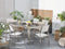 GROSSETO - Tuinset voor 6 - Wit/Glas/Zwart - Veiligheidsglas