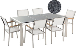 GROSSETO - Tuinset voor 6 - Wit - Graniet