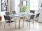 GROSSETO - Tuinset voor 6 - Zilver/Zwart/Matglas - Veiligheidsglas