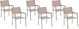 GROSSETO - Tuinstoel set van 6 - Beige - Polyester