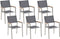 GROSSETO - Tuinstoel set van 6 - Grijs - Polyester