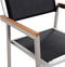 GROSSETO - Tuinstoel set van 6 - Zwart - Polyester