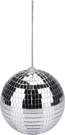 Grote discobal kerstbal - zilver - D15 cm - kunststof - discobol - disco - kerstversiering