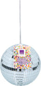 Grote discobal kerstbal - zilver - D15 cm - kunststof - discobol - disco - kerstversiering